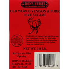 Old World Venison & Pork Fire Salami