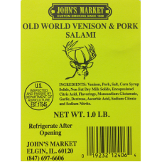 Old World Venison & Pork Salami