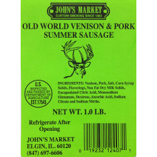 Old World Venison & Pork Summer Sausage